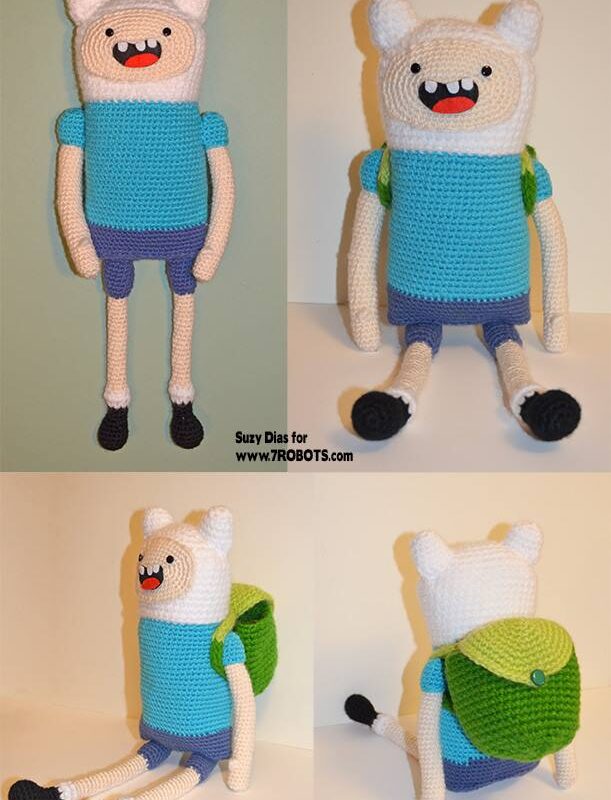 Crochet Finn from Adventure Time version 2.0 by Suzy Dias. I’m Getting Better…I think. #crochetfinn #crochetadventuretime