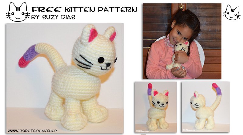 FREE Crochet Cat pattern by Suzy Dias