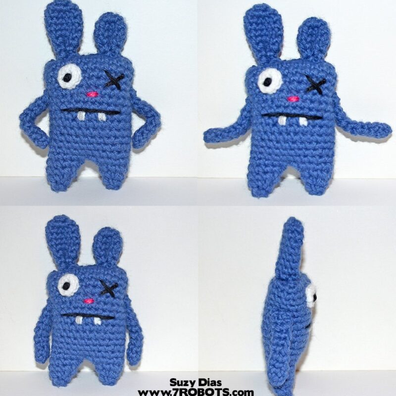 Amigurumi Ugly Bunny Keychain or Pincushion (FREE Pattern)