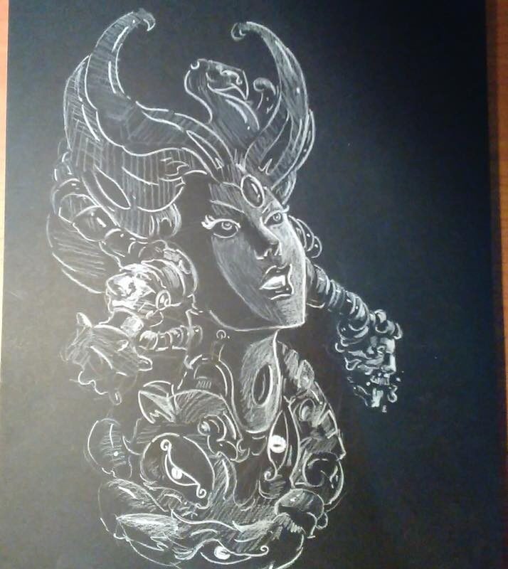 Mother Darkness Illustration by #MiguelGuerra