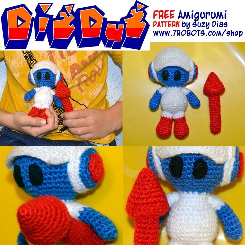 Crochet Dig Dug FREE Pattern by Suzy Dias