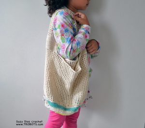 Suzy Dias Crochet Shopping Bag to Paris