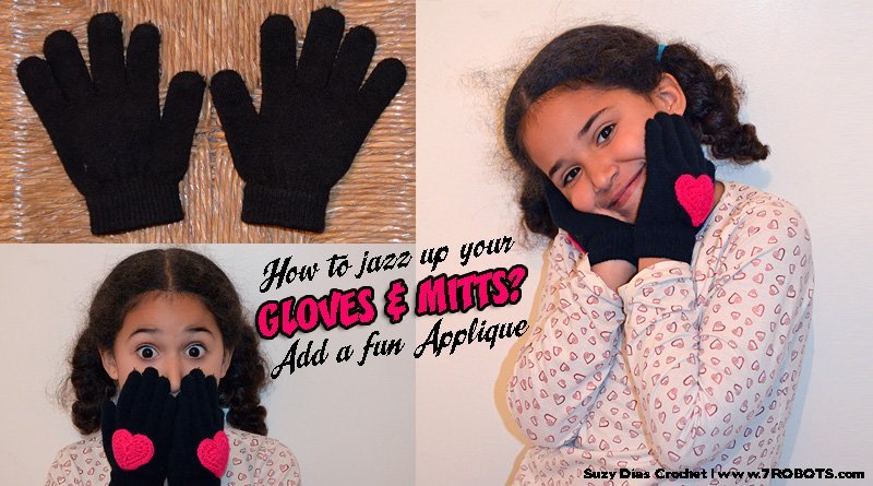 Suzy Dias heart applique for gloves