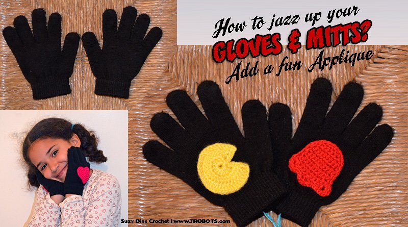Suzy Dias Pac-Man applique for gloves