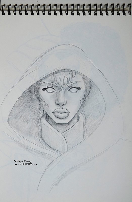 Miguel Guerra Sketch for Earth Dream and Nomad