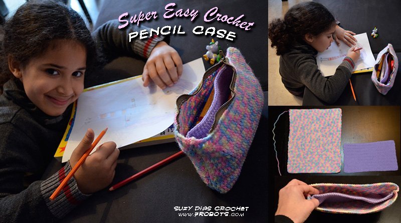 FREE Pattern: Super Easy Multicolour Pencil Case by Suzy Dias