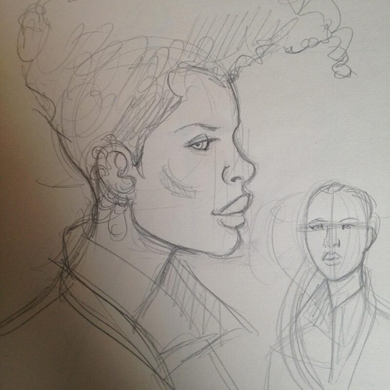 #Afropunk sketch by #MiguelGuerra. #miguelguerraartist #wp #earthdream