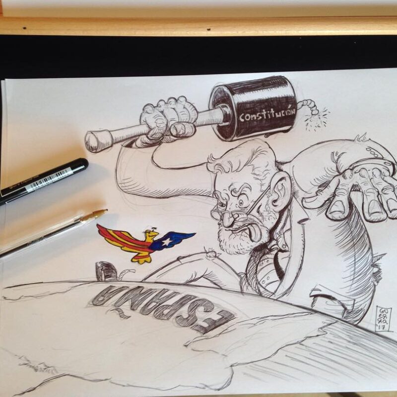 #MerryFelonies Cartoon: #Catalan Referendum in Spain by #MiguelGuerra #miguelguerraartist #wp