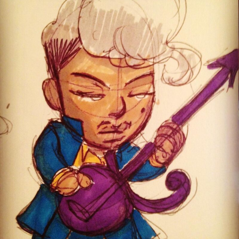 #Prince as a chibi! He even looks cool cute. Sketch by #MiguelGuerra #miguelguerraartist #wp