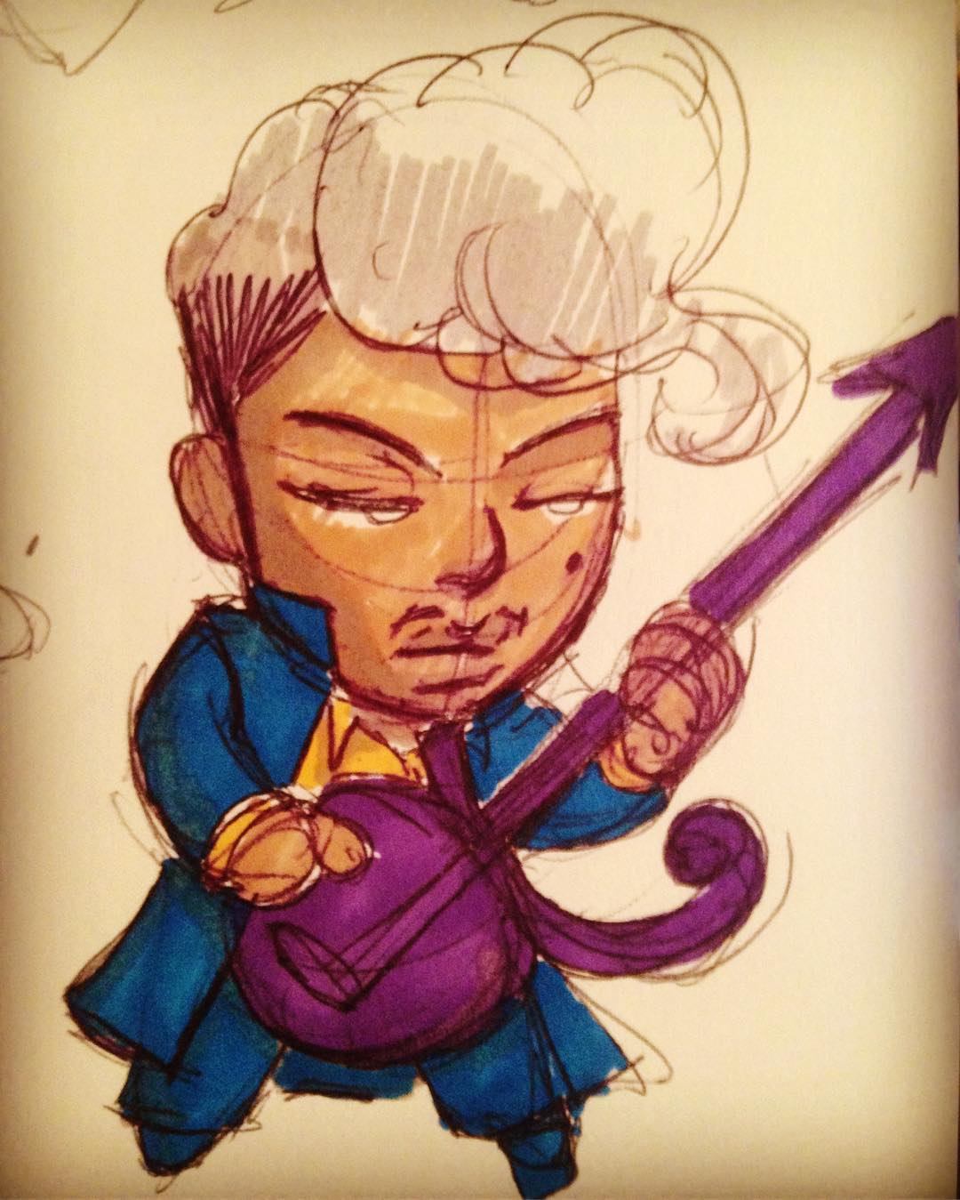 Sketch: Prince chibi style by Miguel Guerra