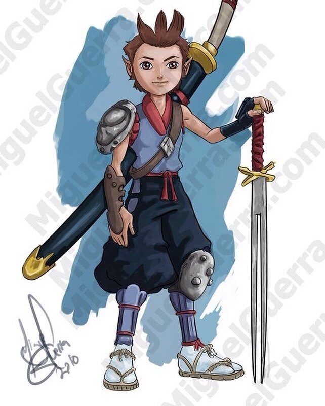 #SamuraiElf Early character design by #MiguelGuerra #miguelguerraartist #wp