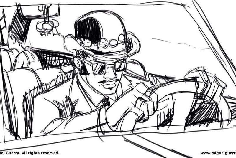 Quick sketch inspired by Bo Diddley’s song, Who Do You Love #wp #art #artwork #sketch