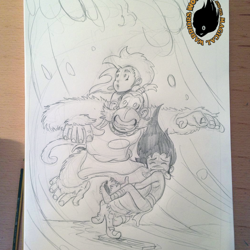 #WolfBoy Cover Pencils for The Flushing of #Atlantis by #MiguelGuerra #miguelguerraartist #wp