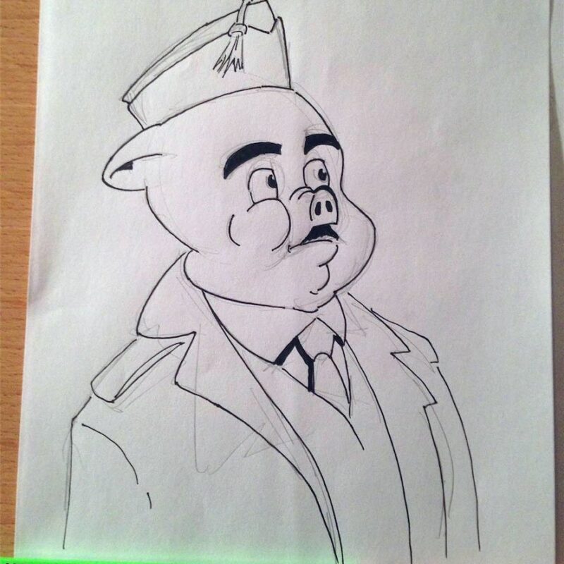 #MerryFelonies Cartoon: That #FascistPig by #MiguelGuerra #miguelguerraartist #wp