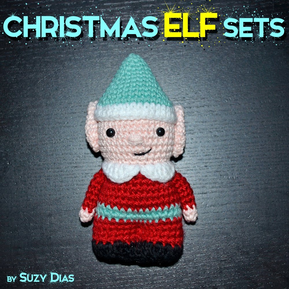Christmas Crochet Elf Set/Elfe Noel by Suzy Dias