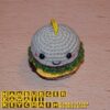 Crochet Hamburger Kawaii Keychain FREE Pattern by Suzy Dias