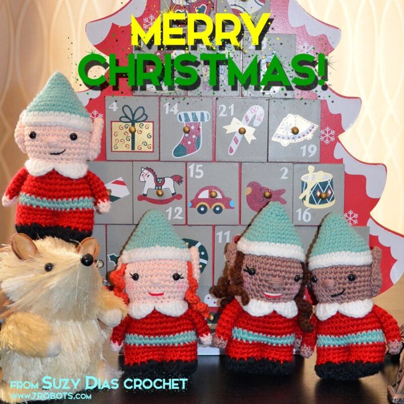 Merry Christmas from the #CrochetElf by #SuzyDias ❄☃