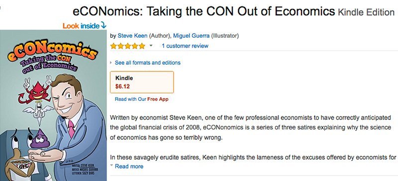eCONomics from Steve Keen is now on Amazon Kindle