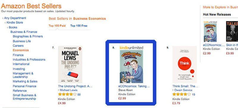 eCONomics Amazon Best Seller by Steve Keen, Miguel Guerra & Suzy Dias