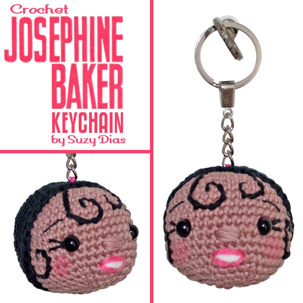 Crochet Josephine Baker Keychain by Suzy Dias