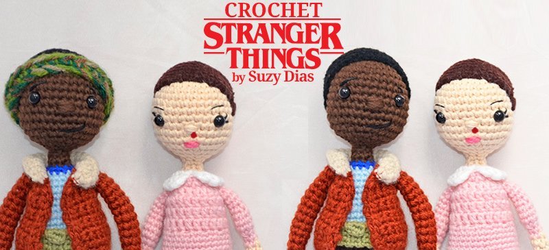Crochet Stranger Things Eleven and Lucas by Suzy Dias