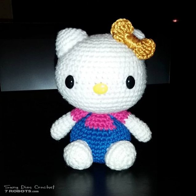 Crochet Hello Kitty In Progress by Suzy Dias