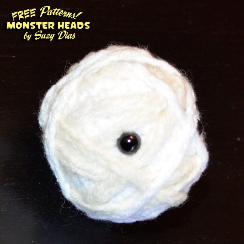 Crochet Mummy FREE Pattern by Suzy Dias. From Crochet Monster Heads!