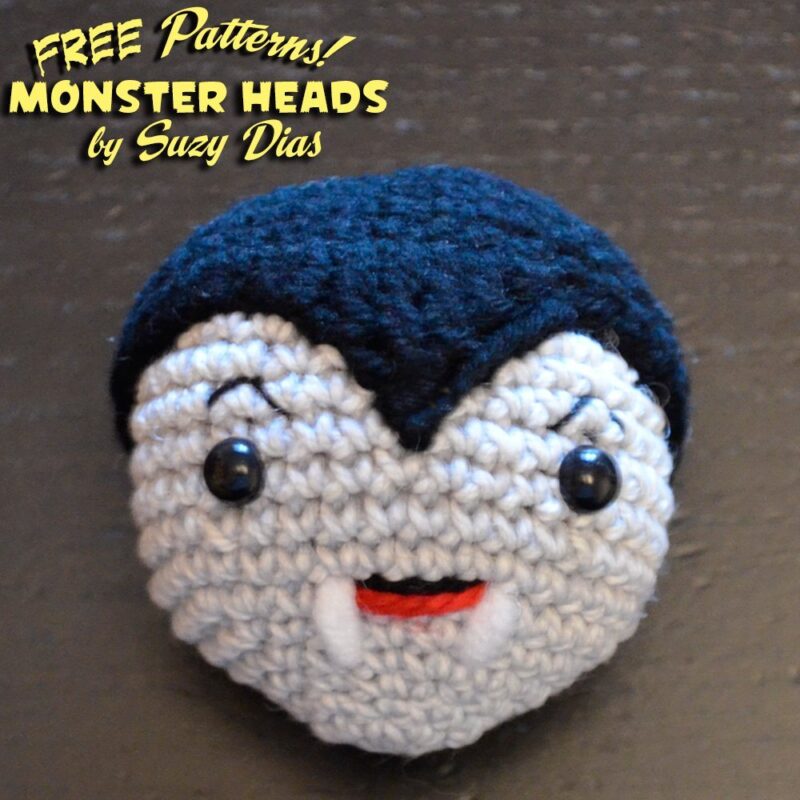 Crochet Vampire FREE Pattern by Suzy Dias. From Crochet Monster Heads!