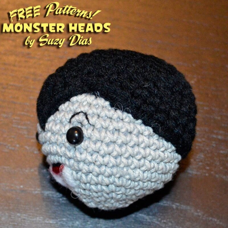 Crochet Vampire FREE Pattern by Suzy Dias. From Crochet Monster Heads!