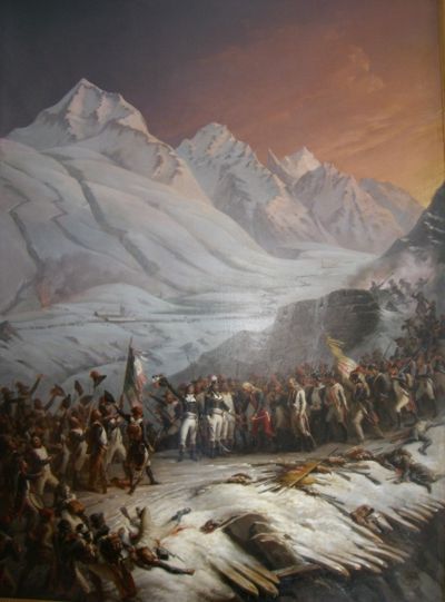 painting Victoire du général Dumas au col du petit Saint-Bernard