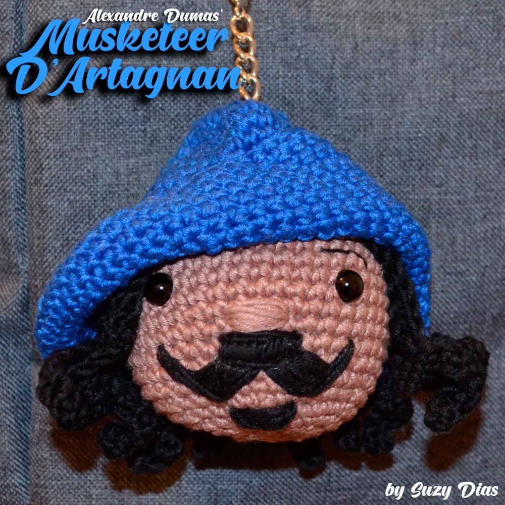 Crochet Musketeer d'Artagnan Keychain by Suzy Dias