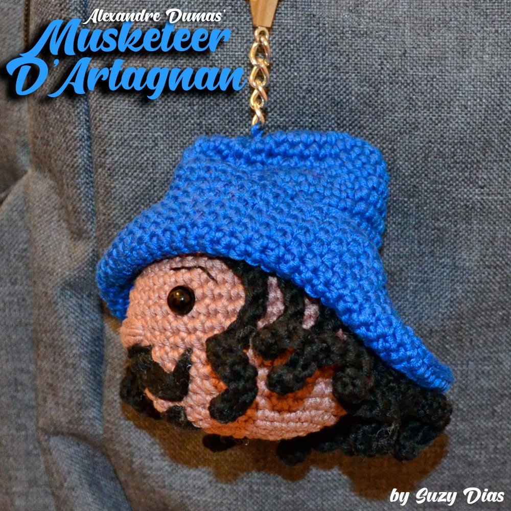 Crochet Musketeer d'Artagnan Keychain by Suzy Dias