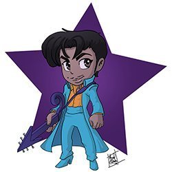 Prince Chibi “Music, Baby” by Miguel Guerra