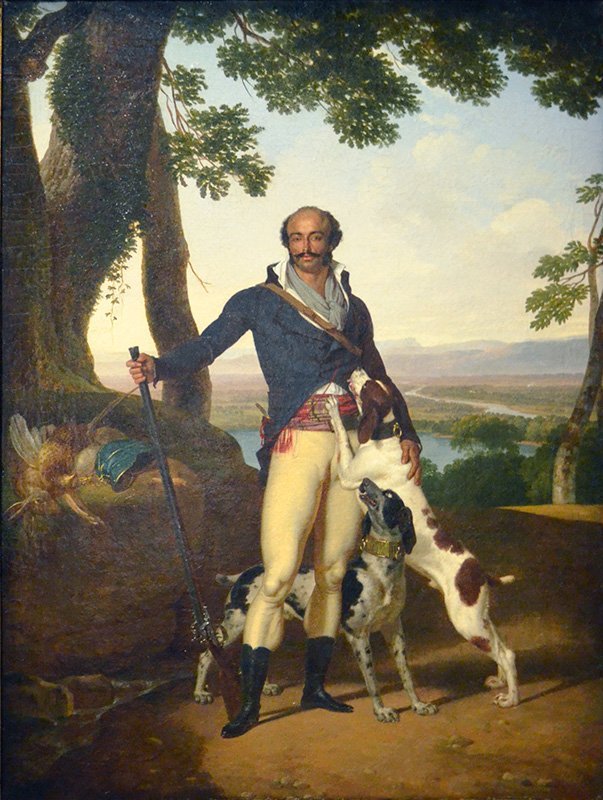 Portrait d'un chasseur avec ses chiens attributed to Louis Gauffier. Photo by Suzy Dias