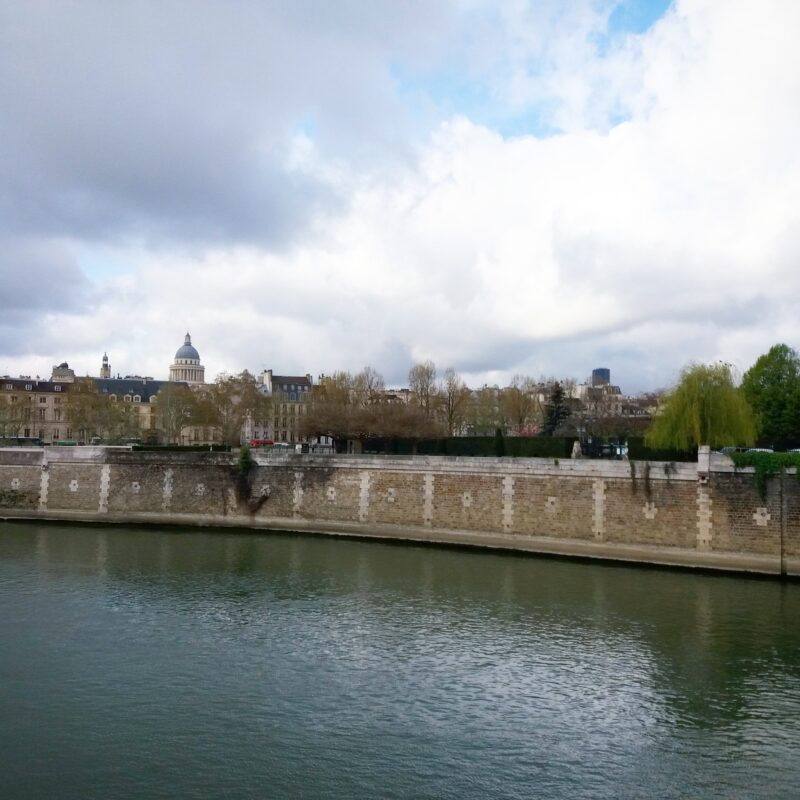 The wall around the birthplace of Paris