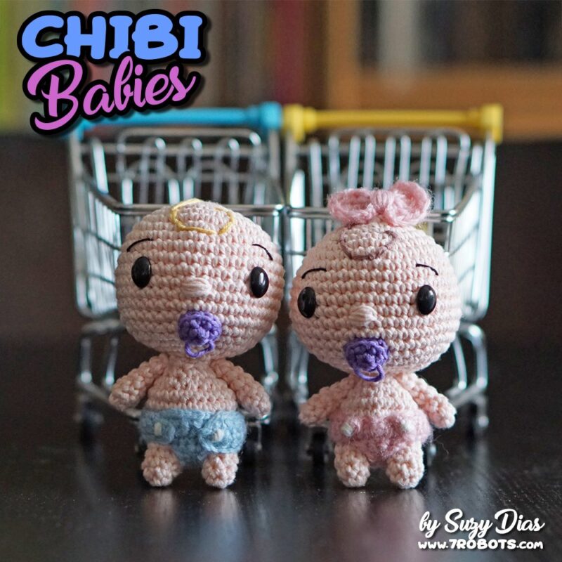 Crochet Chibi Babies by Suzy Dias (7Robots.com)