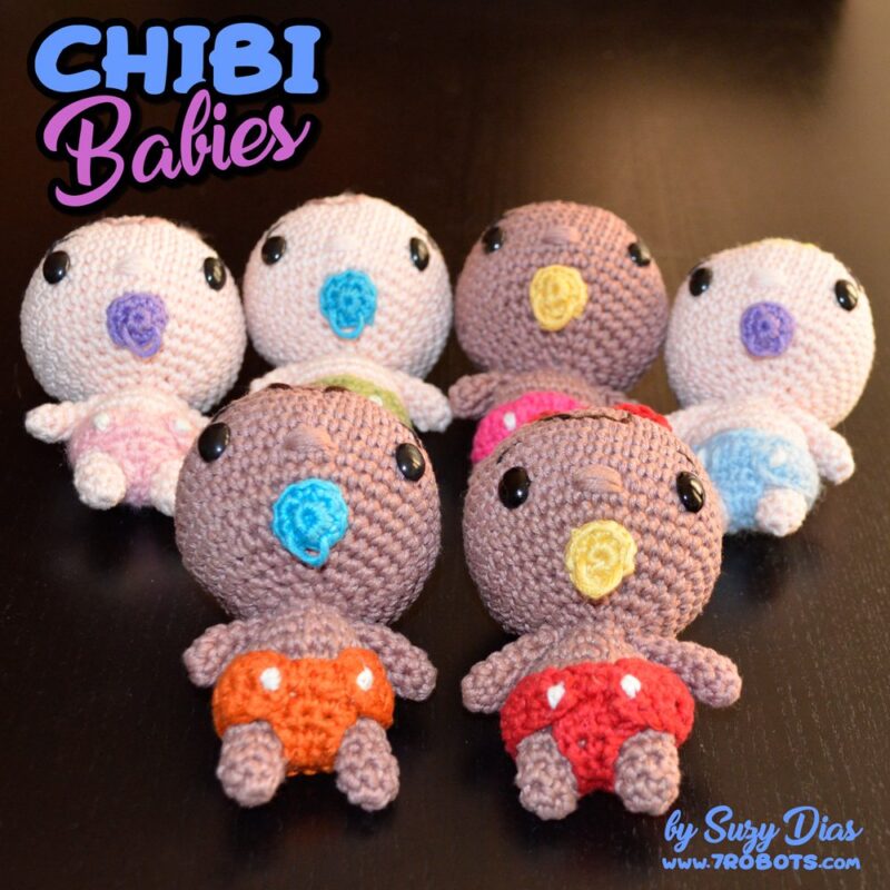 Crochet Chibi Babies by Suzy Dias (7Robots.com)