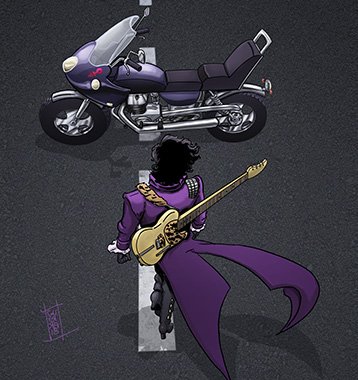 Prince Let's Go Crazy. Designs by Miguel Guerra