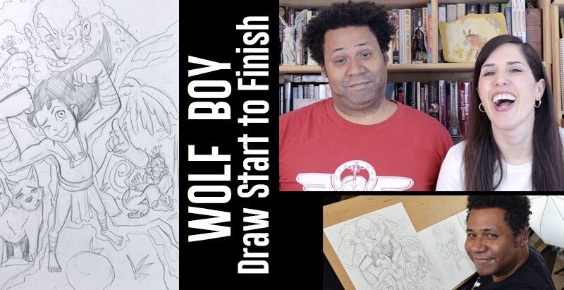 Wolf Boy and the Wrath of Stickybeard Illustration from Start to Finish | Paris à la Geek