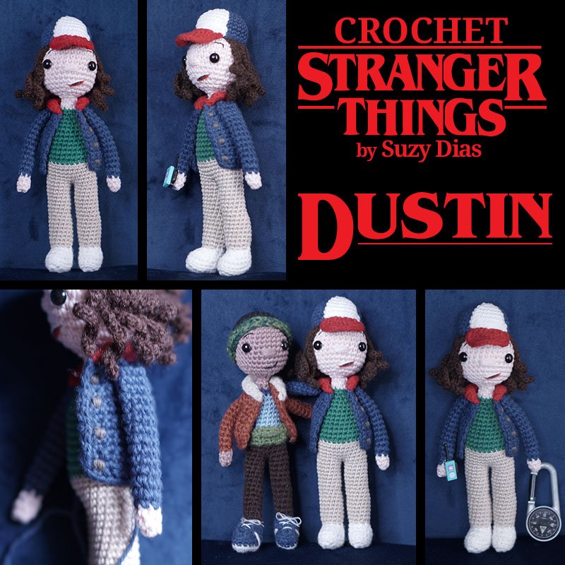 Crochet Stranger Things Dustin Pattern by Suzy Dias