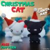 Christmas Cat with Santa Hat