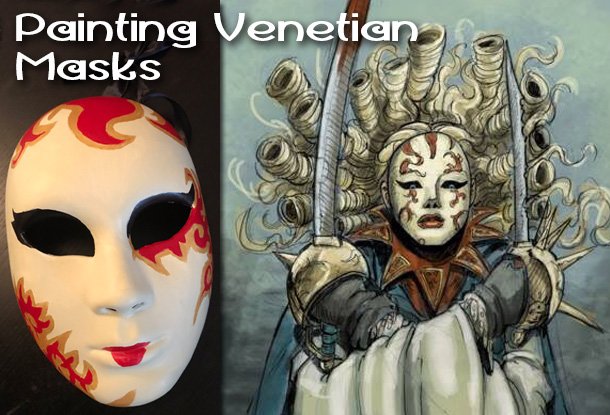Painting Venetian Masks - Customizing Masks for Comics by Miguel Guerra