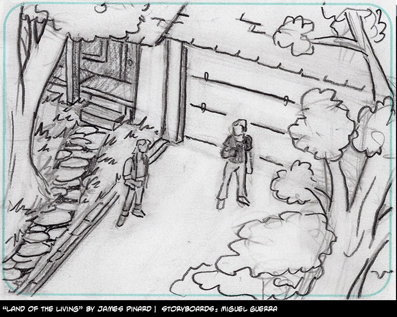 Storyboards Panels for "Land of the Living" Horror Animation