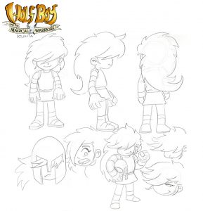 Wolf Boy and the Magical Warriors The Flushing of Atlantis extra character sketches