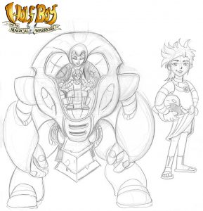 Wolf Boy and the Magical Warriors The Flushing of Atlantis extra character sketches