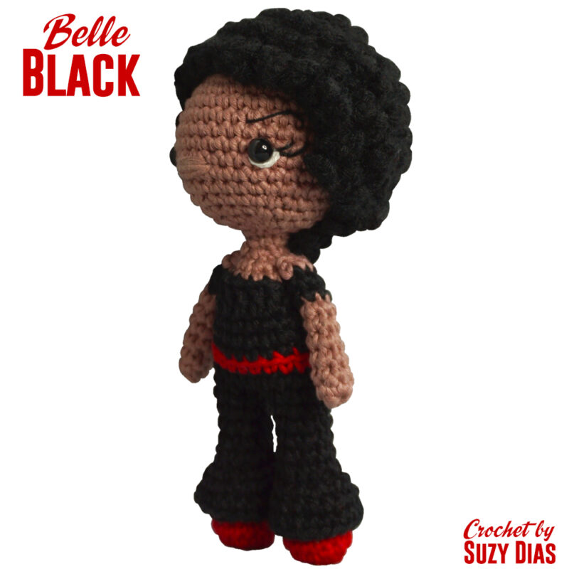 Crochet doll Belle Black by Suzy Dias. Black is beautiful!