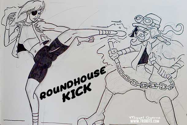 Concept Sketch Roundhouse Kick