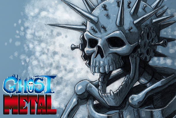 Ghost Metal: Screaming Spiked Skull