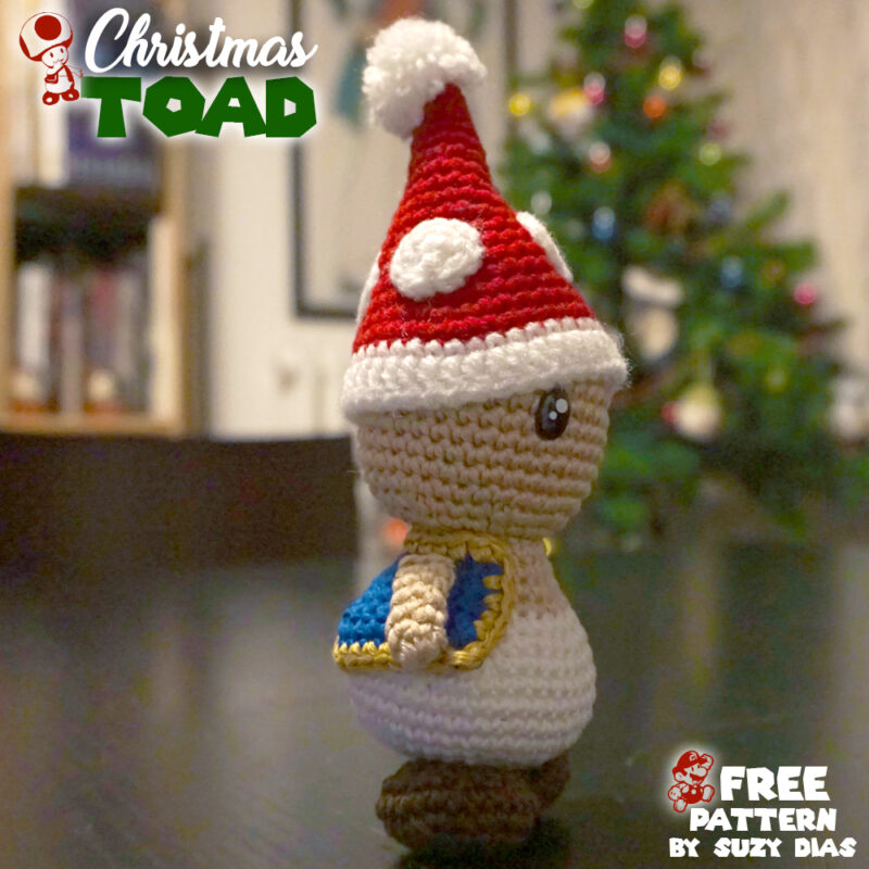 Toad Super Mario Bros with Christmas Hat ☆FREE Pattern☆
