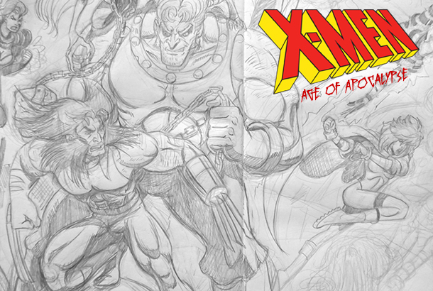 Creating a Cover: X-Men: Age of Apocalypse part 1: pencils